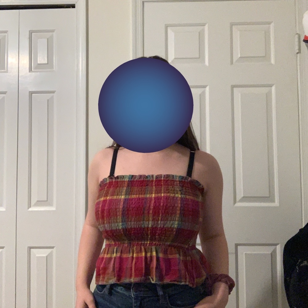 Red Plaid Crop Top